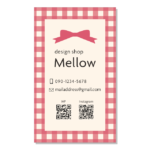 オリジナルデザイン名刺｜＊gingham check＊